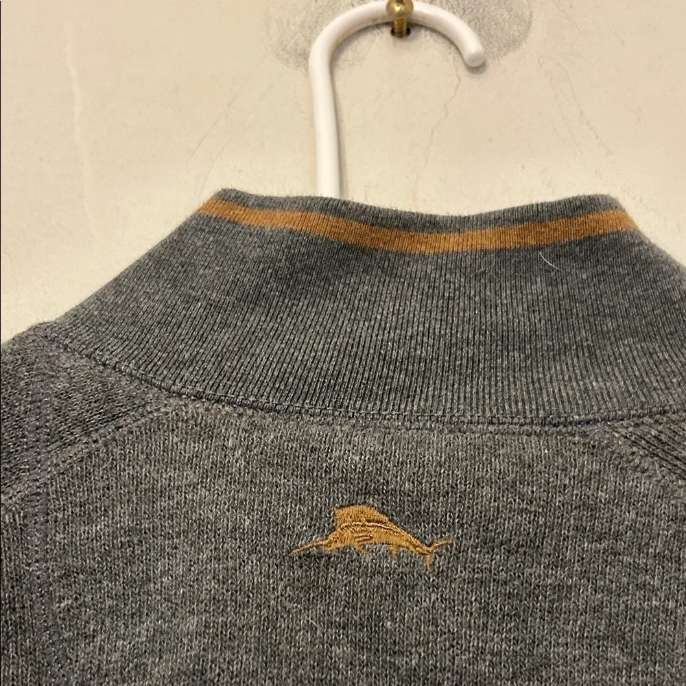 Tommy Bahama Men's Dark Gray Full-Zip Sweater Size L EUC